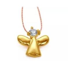 Imagem de Colar Pingente Banhado Ouro Anjo Da Guarda Berkat SKU 19385