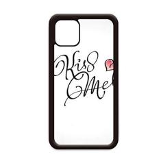 Imagem de Capa Kiss Me com citação de coração para iPhone 12 Pro Max para Apple Mini Mobile Case