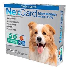 Imagem de Combo Nexgard Antipulgas Cães 10,1 A 25Kg 3 Comprimidos