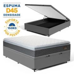 Imagem de Cama Box Baú Com Colchão De Espuma D45 Pillow Top Fort Comfort Casal 1
