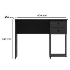 Imagem de Mesa Escrivaninha 4115 e Armário Gamer 4095 Ambiente Preto Fosco – Qmovi