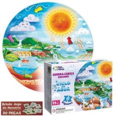 Imagem de Quebra Cabeça Redondo Educativo Pricesa Planeta 40Pc - Pais E Filhos