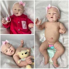 Imagem de Bebe Reborn Boneca Silicone Careca Pode Banhar C01 - Ana Dolls
