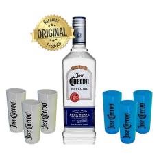 Imagem de Tequila Branca José Cuervo Blue Agave Silver 750ml + 6 Copos Shot de Acrílico