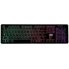 Imagem de OEX Teclado com fio Rainbow Flat TC303 - Led colorido - Preto