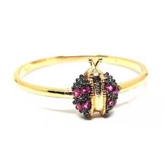 Imagem de Anel de ouro 18k Joaninha - Elegancy Joias