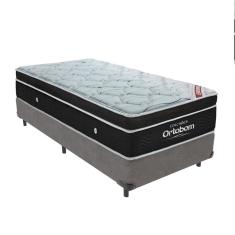 Imagem de Colchão Elegant Solteiro Ortobom Base Cinza Casal com Molas Ensacadas