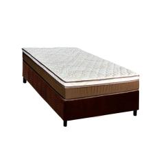Imagem de Cama Box Solteiro: Colchão Molas Ensacadas Luckspuma Masterpocket Caribe + Base Brown(88X188)