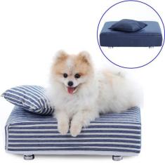 Imagem de Cama Box Para Cachorro + 2 Travesseiros + 2 Capas - Caminha P