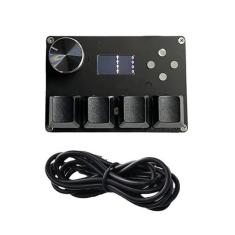 Imagem de MOUDOAUER Teclado mecânico de escritório com 8 teclas tamanho pequeno 4 teclas programáveis para copiar acessórios de jogos