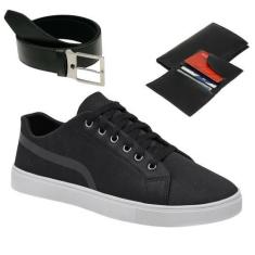 Imagem de Sapato Masculino Tênis Casual Super Bonito Confortável Cinto e Carteir