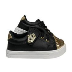 Imagem de Tenis Infantil Menina Estilosa Branco Coroa 20 Ao 34-Feminino