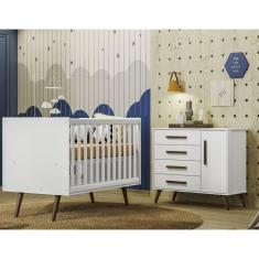 Imagem de Quarto de Bebe Berço e Cômoda Retrô -  Qmovi