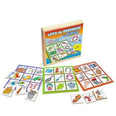 Imagem de Carlu Brinquedos - Loto de Desenhos e Rimas Jogo Educativo, 5+ Anos, Multicolorido, 1794