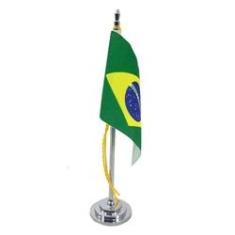 Imagem de Mini Bandeira De Mesa Do Brasil 15 Cm Poliéster