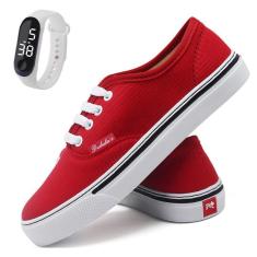 Imagem de Kit Tênis Casual Feminino Liso + Relógio Digital Dia a Dia-Feminino