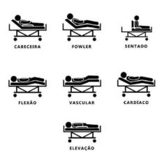 Imagem de Cama Hospitalar Manual C/ Regulagem De Altura Com Grades - Supra Steel