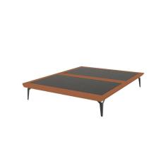 Imagem de Base Box Cama Japonesa Toquio Casal Linho Telha - Cor: Marrom