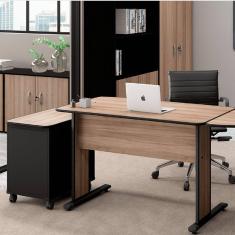 Imagem de Mesa Madeira Secr 1210cm X 615cm X 750cm M X 120 Naturalle/Preto