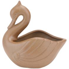 Imagem de Vaso de Cerâmica para Suculentas Vaso de Flores Animais Vaso de Jardim Design de Cisne Bonsai para Cacto, Flores, Jardim, Decoração de Casa