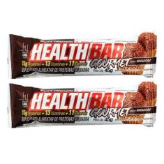 Imagem de Kit 2 Barra De Proteína Health Labs Health Bar Gourmet Brigadeiro 45G