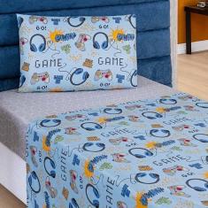 Imagem de Jogo De Cama Lençol Carrosel Solteiro 03 Peças Infantil Estampado Divertido - Game