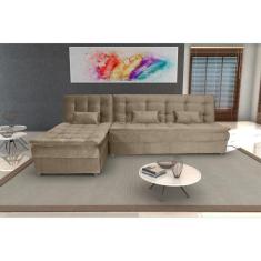 Imagem de Sofá Cama C/ Chaise Penélope Turkey Cappuccino F440 - Matrix