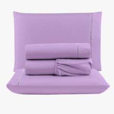 Imagem de Jogo De Lençol Peletizado 400 Fios Casal 4 Peças Barato - Casa - Hotel