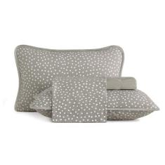 Imagem de Jogo De Cama Altenburg Queen 4 Peças Malha Fio Penteado Bits Cinza