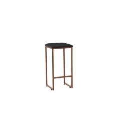 Imagem de Banqueta Donna Bronze Suede Preto - Metal Móveis