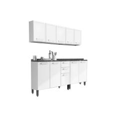 Imagem de Cozinha Modulada Bertolini Gourmet 4 Peças (2 Armários + 2 Balcões) C4P68 Branco