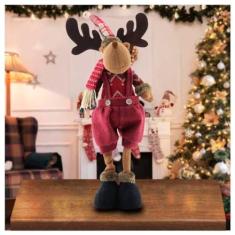 Imagem de Boneco Rena Decoração Natal Em Tecido 50cm