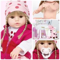 Imagem de Boneca Bebê Reborn Menina Recem Nascida Girafinha Pode Banho - Cegonha