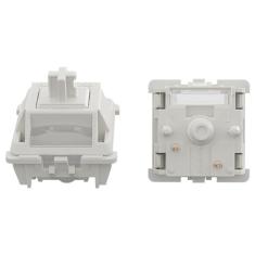 Imagem de GATERON Interruptores de teclado Smoothie, LED RGB linear de 5 pinos, branco, 22 mm, mola de dois estágios, pré-lubrificados de fábrica, interruptores de chave POM completos de 40 gf para teclado