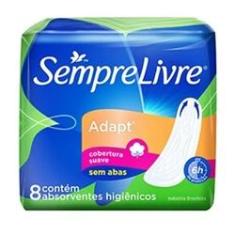 Imagem de Absorvente Sempre Livre Adapt Cobertura Suave Sem Abas com 8 Unidades
