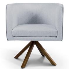 Imagem de Kit 2 Poltronas Decorativas Base Giromad Madeira Betina C-315 Linho  - Domi