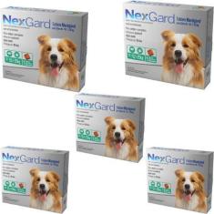 Imagem de Kit Com 5 Comprimidos Antipulgas Nexgard A 10 A 25 Kg