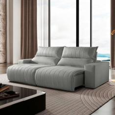 Imagem de Sofá Retrátil e Reclinável com Catraca Blindada 250cm Palermo - Montan