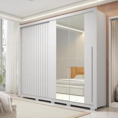 Imagem de Guarda Roupa Casal 2 Portas 4 Gavetas Branco Romanus Caemmun