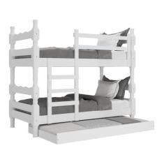 Imagem de Treliche Madeira Maciça - vira 2 Camas - com Colchões Inclusos Porto Multimóveis Cr35108 Branco