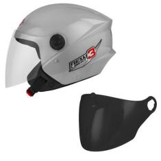 Imagem de Capacete Moto Aberto New Liberty 3 Pro Tork + Viseira Fumê, PRATA + VI