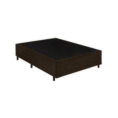 Imagem de Base Box Viuvão Suede Marrom 128cm De Largura - Imperium Do Sono