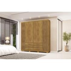 Imagem de Guarda Roupa Canadá 6 Portas e 6 Gavetas - Cor Nature / Brisa - Vila R