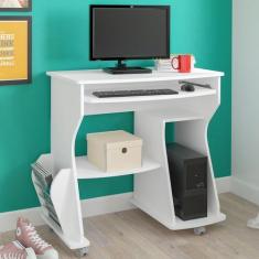 Imagem de Mesa Escrivaninha 160 3 Nichos Branco - Artely - Artely Móveis, Branco