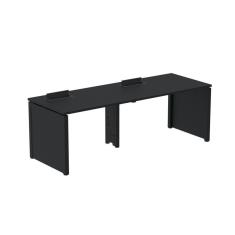 Imagem de Mesa de Plataforma Simples para 2 Pessoas Corporativa 130x792/2p Pscpp130/792/2p Preto