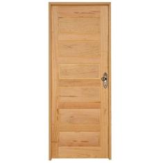 Imagem de Kit Porta de Madeira Esquerda 213cmx84,5cmx12cm PE28 Esel Marroml