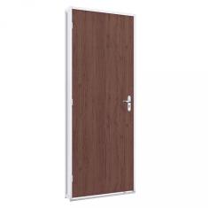 Imagem de Porta de Giro com Batente em Aço   e Folha Tabaco Riobras Pronta  215cmx85cm Branco