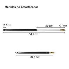 Imagem de Par Amortecedor Tampa Traseira Porta Malas Kombi Cinoy 1957 à 1996 YN-AMVW011