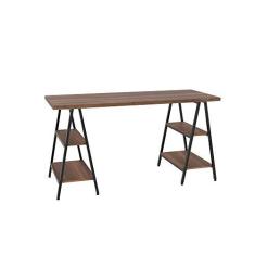 Imagem de Mesa para Escritório Cavalete 1,50m Estilo Industrial Kuadra, Compace, Nogal/Est.