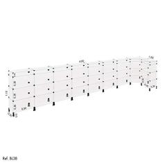 Imagem de Balcão de Atendimento L Modulado em Vidro 4,00 x 1,10 x 1,00